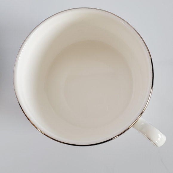 LENOX kate spade 'Library Lane Aqua' flat mug saucer - Picture 6 of 11